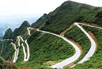 Winding mountain road