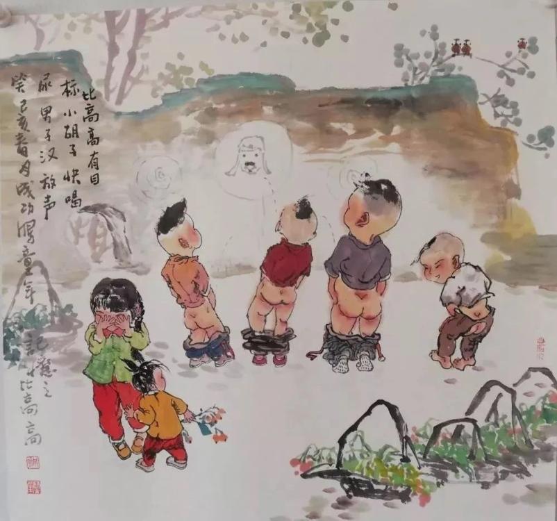 Farmer presents childhood memories in paintings