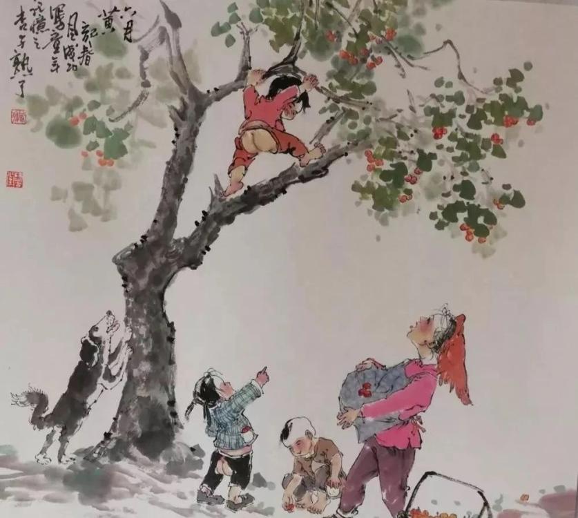 Farmer presents childhood memories in paintings