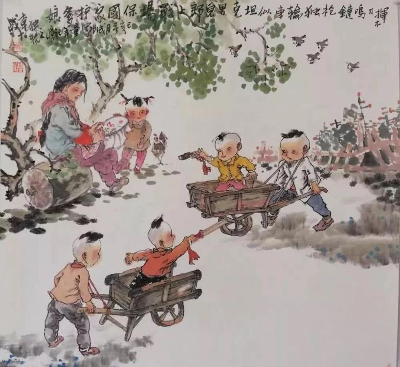 Farmer presents childhood memories in paintings