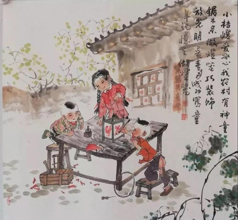 Farmer presents childhood memories in paintings