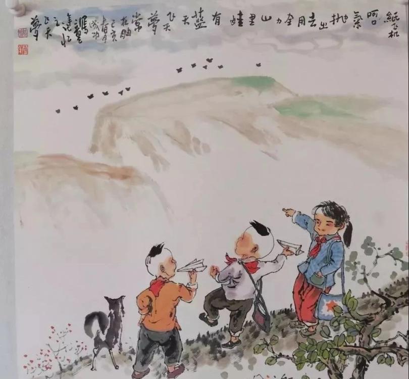 Farmer presents childhood memories in paintings